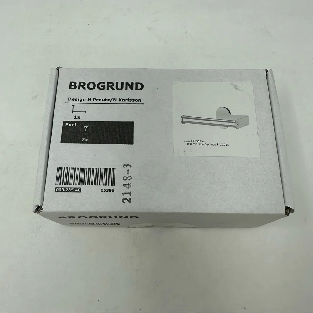 IKEA Brogrund Stainless Steel Toilet Paper Roll Holder